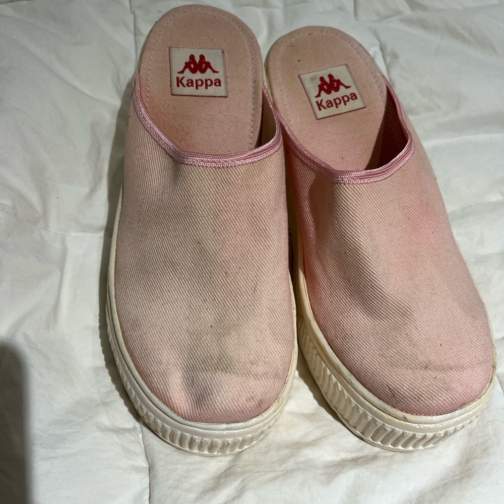 Kappa Light Pink Canvas Slip-Ons